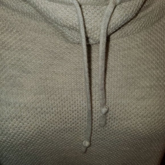 Pure Jill by J.Jill Light Gray/Ivory Waffle Knit Cowl Tunic Sweater PM - Picture 5 of 7